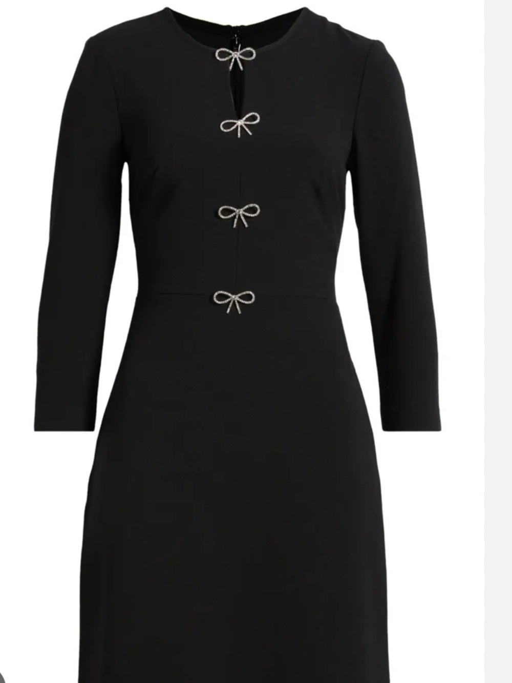 Eliza J Crystal Bow Embellished A-Line Dress